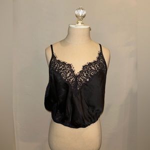 Free People lace crop tank top